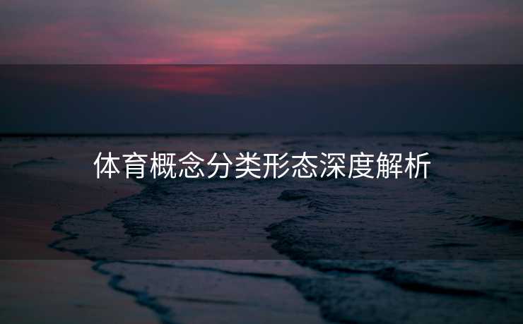体育概念分类形态深度解析