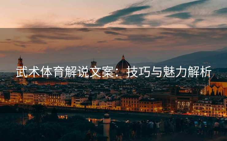 武术体育解说文案：技巧与魅力解析